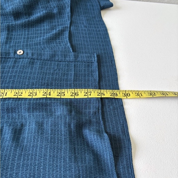 LOGO Lori Goldstein Long Sleeve Asymmetrical Teal Large Oversized Pockets Button - Picture 8 of 12